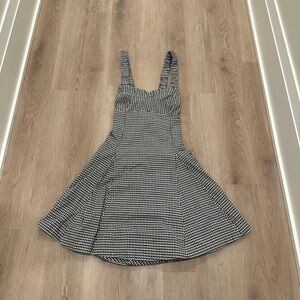 Anthropologie bustier gingham mini dress